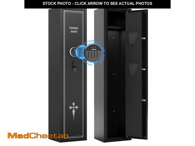 Lot 74-14438114 - KAER 2-3 Gun Safe, Assembled Rifle Safe for Multi-Function, Quick Access Gun Cabinet with Pistol Poc...