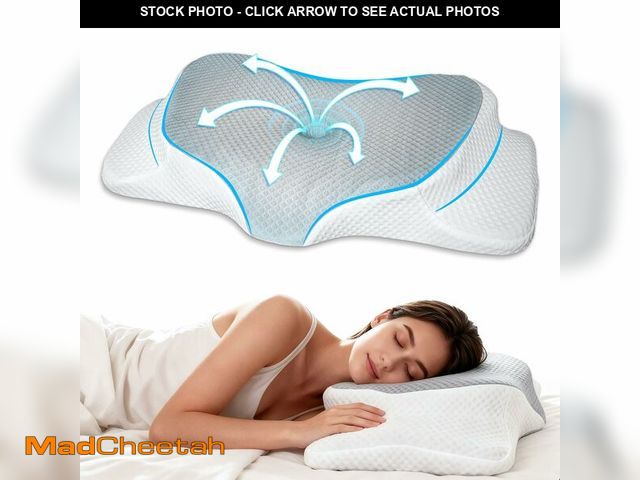 Lot 74-14477865 - Lekewn AlignCore Cervical Neck Pillow - Ergonomic Firm Memory Foam Bed Pillows for Sleeping, Neck Pi...