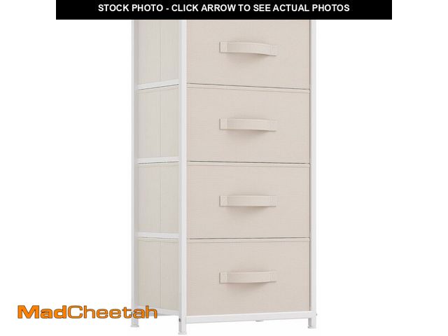 Lot 74-12633479 - YITAHOME 4-Drawer Fabric Dresser, Dresser for Bedroom, Living Room, Hallway, Closet (Cream White) - ...