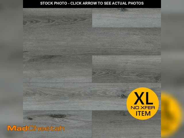 Lot 74-12643622 - Antique Gray 7.17 in. W x 48 in. L Waterproof Hybrid Resilient Flooring (573.6 sq. ft) - UNUSED