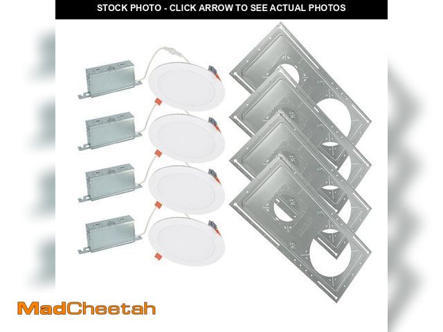 Lot 74-13795674 - HALO 6 in. Selectable CCT, New Construction Integrated LED can Less Downlight with Smashplate (4-Pac...