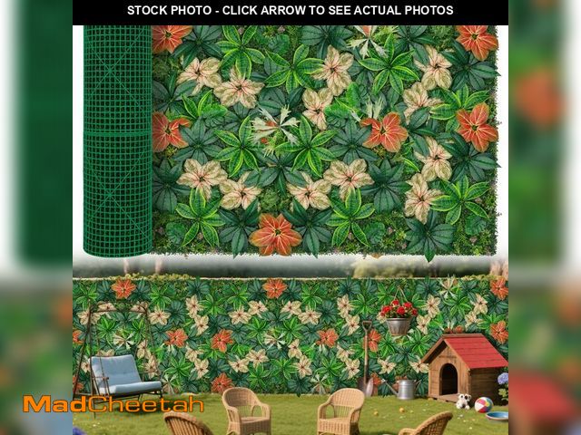 Lot 74-12805731 - Grooy 40"x20" Artificial Grass Wall, 8PCS Boxwood Panels, Greenery Backdrop Wall with UV-Anti, Fake ...