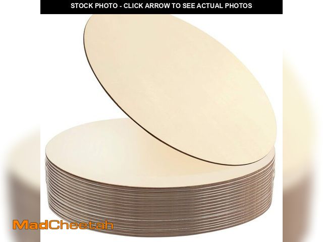 Lot 74-12968323 - 22 Pieces 12" Inch Round Wood Discs for Crafts, Unfinished Wood Circles Wood Rounds Wooden Cutouts f...