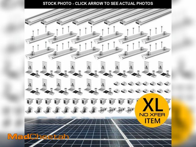 Lot 74-12786364 - MOUNTING KIT ONLY---Tandefio Solar Panel Mounting Kit for 8-10 Solar Panels, Panel Kit for Shingle R...