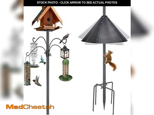 Lot 74-12126711 - Heavy Duty Bird Feeder Pole,Uranshin Bird House Poles for Outdoors,104 Inches Adjustable Bird Feeder...