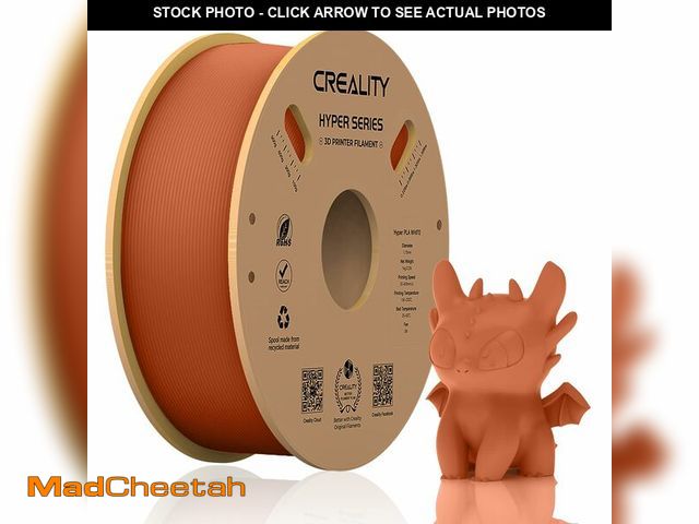 Lot 74-12457268 - Official Creality Hyper PLA Filament 1.75mm, High Speed PLA 30-600mm/s 3D Printer Filament, Dimensio...