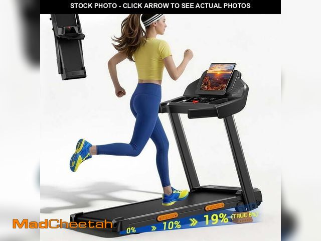 Lot 74-14288434 - ROBORE 19% Incline Folding Treadmill for Home, 3.0HP Quiet Motor, 350 lbs Capacity, 7-Layer Shock Ab...