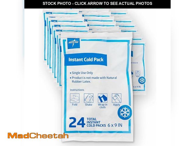 Lot 74-13041536 - Medline Standard Instant Cold Packs, Single-Use, 6 Inches x 9 Inches, Economical, Activates Instantl...