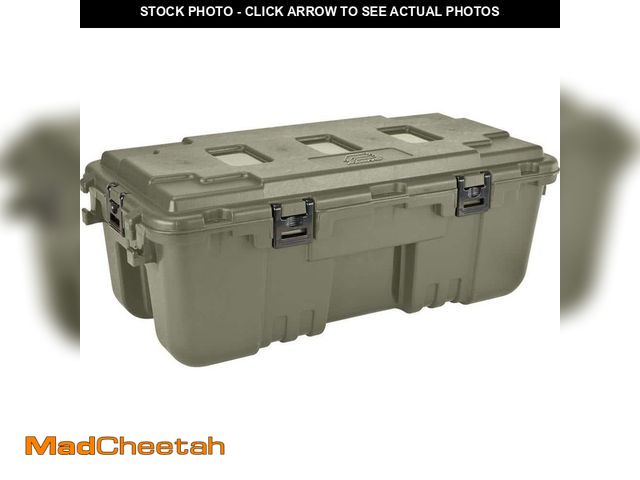 Lot 74-14344306 - Plano 27-Gal. Hinged Storage Box in Olive Drab - UNUSED