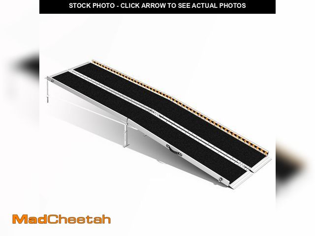 Lot 74-13561814 - TaiH Leo 8 Feet Wheelchair Ramp, Non-Slip Aluminum Folded Handicap Ramp with Support Legs, Safer Doo...