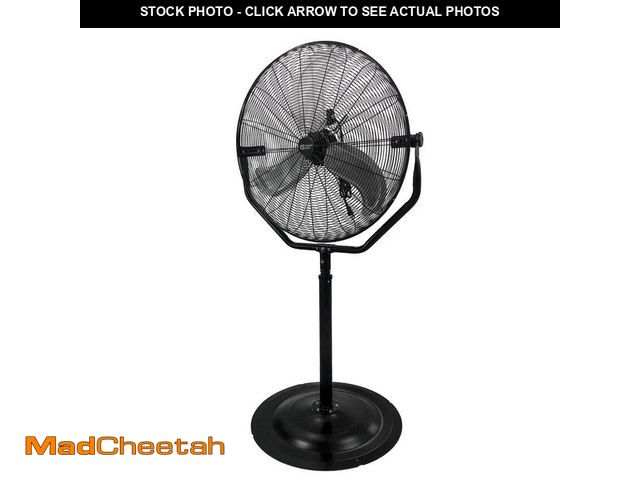 Lot 74-14255288 - Commercial Electric 30 in. 3-Speeds High Velocity Tilting Pedestal Fan with Adjustable Height in Bla...
