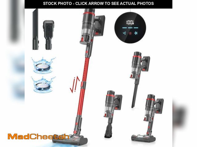 Lot 74-14435174 - PrettyCare Cordless Vacuum Cleaner 60kPa with 55min Runtime 5-stage advanced filtration for Carpet H...