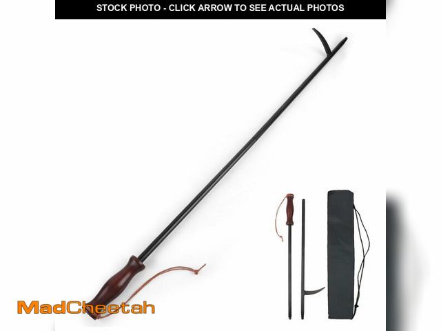 Lot 74-14300973 - Pleasantly Warm Fire Poker with Blow Poke - 34in 2-in-1 Fireplace Tool with Comfortable Wooden Handl...