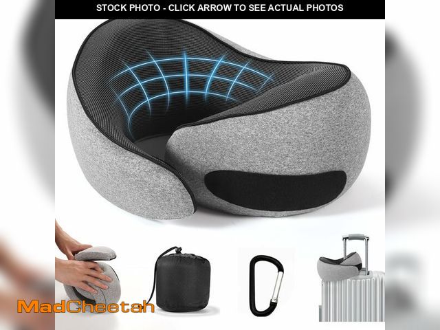 Lot 74-14272911 - SZXYX Neck Travel Pillows - 100% Pure Memory Foam Neck Pillow for Airplanes, Comfortable Breathable ...