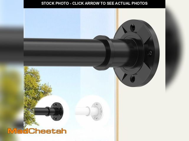 Lot 74-12706382 - Tension Curtain Rod Extra Long Outdoor Curtain Rod Black Shower Curtain Rods No Drilling 31-168 InÃ¯...