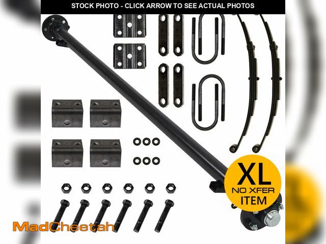 Lot 74-12571222 - RV Murts Trailer Axle Kit 3500 lbs with 5 Lug on 4.5 Hubs, 61" Hubface - 46" Spring Center, Cargo Tr...