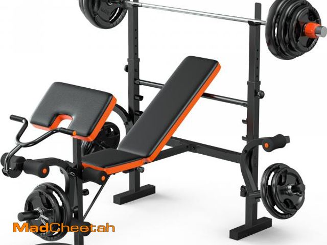 Lot 74-12156729 - XDDIAS Weight Bench, 6 In 1 Bench Press Squat Rack Weight Bench With Leg Extension And Leg Curl, Wei...