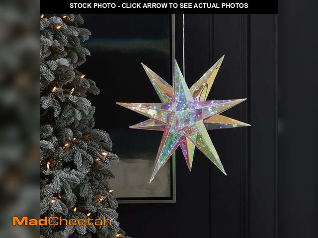 Lot 74-12889413 - Seasonal LLC Holiday LED Lights - Prismatic Iridescent Christmas Explosion Star 16" - UNUSED