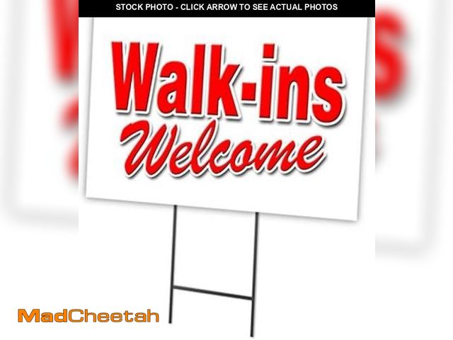 Lot 74-12137373 - Walk-INS Welcome 12"x16" Yard Sign &amp; Stake Outdoor Plastic Window - UNUSED
