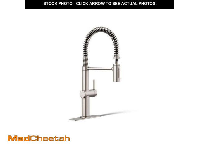 Lot 74-13002198 - KOHLER Clarus Semi Professional Single Handle Pull Down Sprayer Kitchen Faucet in Vibrant Stainless ...