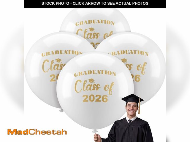 Lot 74-14061080 - Kasyat 4 Pcs 36 Inch Extra Large Graduation Balloons Class of 2026 Balloons Latex Jumbo Giant Congra...