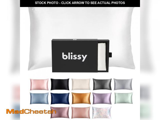 Lot 74-12112180 - Blissy Silk Pillowcase - 100% Pure Mulberry Silk - 22 Momme 6A High-Grade Fibers - Pillow Cover for ...