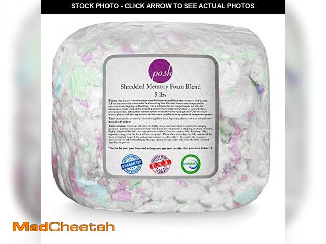 Lot 74-12367737 - Posh Creations Foam Filling Bean Bag Refill, 5lbs, Multi-Color (FOAM05) - UNUSED
