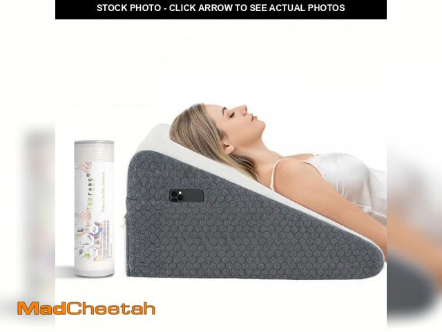 Lot 74-12511755 - TEDresco Wedge Pillow for Sleep Apnea &amp; Acid Reflux Relief | Stylish and Chic Jacquard Pillowcas...