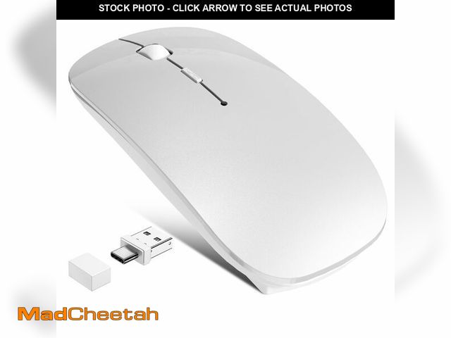 Lot 74-14208901 - FYBC Bluetooth Wireless Laptop Mouse for MacBook Air iPad Mac, 2.4G Rechargeable Computer Mouse with...