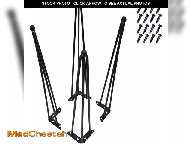 Lot 74-13698074 - Home Soft Things Hairpin Metal Table Legs 30 Inch Legs for Furniture Coffee Bench Dining End Industr...