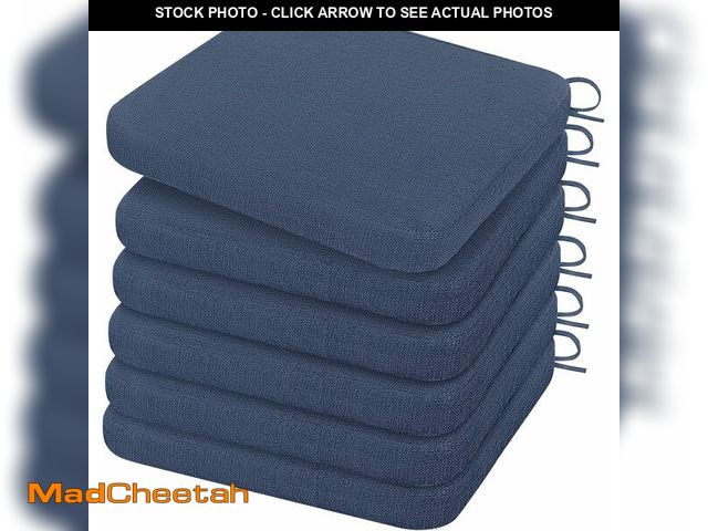 Lot 74-12712658 - HARBOREST Chair Cushions for Dining Chairs - Non-Slip Foam Seat Cushions with Ties, Square Kitchen C...