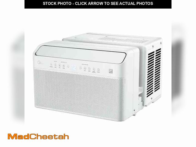 Lot 74-12657902 - Midea 10000 BTU DOE Smart Inverter U-Shaped Window Air Conditioner For Spaces Up - UNUSED