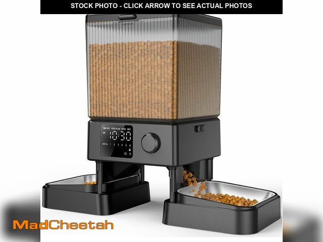 Lot 74-12715588 - oneisall Automatic Cat Feeder for 2 Cats, 20 Cups/5L Automatic Cat Food Dispenser for Small Pets Ind...