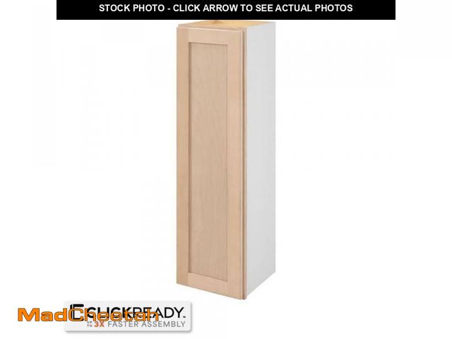 Lot 74-12299784 - Hampton Bay 12 in. W x 12 in. D x 42 in. H Ready to Assemble Wall Kitchen Cabinet in Unfinished with...