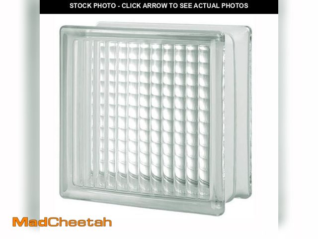 Lot 74-13822374 - 4-Cases Cross Ribbed 4 in. Thick Series 8 in. x 8 in. x 4 in. (8-Pack) Grid Pattern Glass Block (Act...