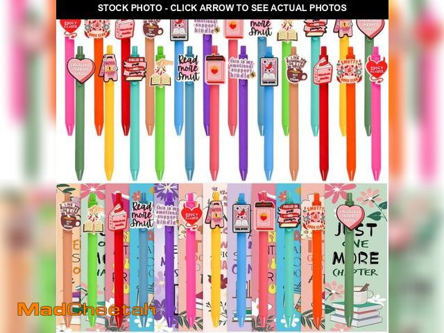 Lot 74-12538175 - 96 Pcs Book Club Gifts Book Lover Gifts Ballpoint Pens with Bookmark Funny Pens Bulk Book Accessorie...