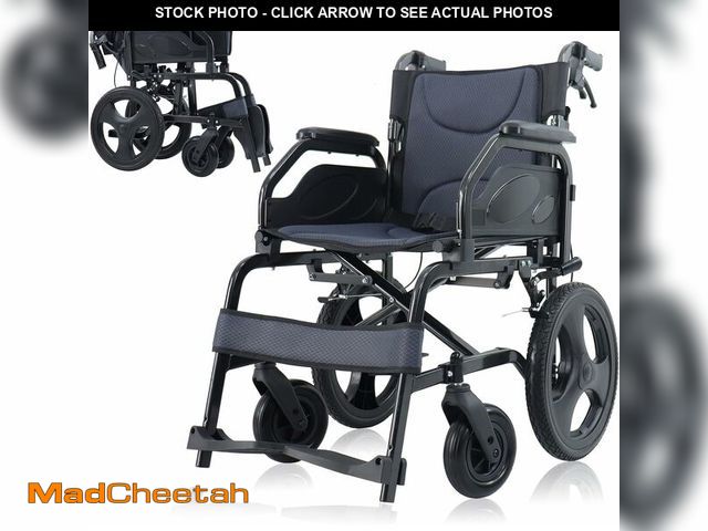 Lot 74-13710835 - Wheelchairs for Adults Transport Chair Lightweight Foldable with Telescopic Handle, Ergonomic Portab...