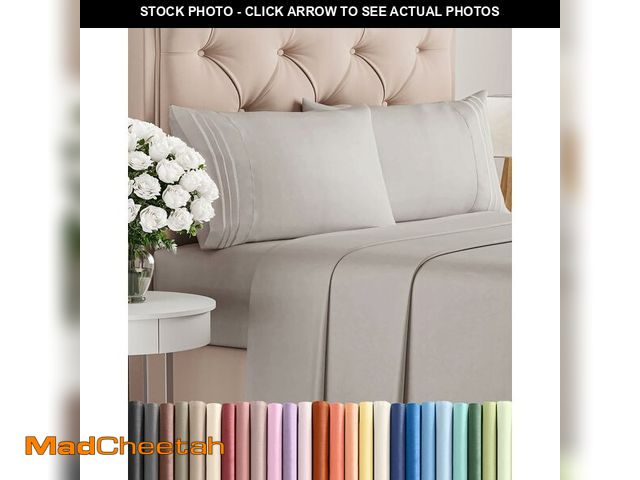 Lot 74-14336057 - King Size 4 Piece Sheet Set - Comfy Breathable &amp; Cooling Sheets - Hotel Luxury Bed Sheets for Wo...
