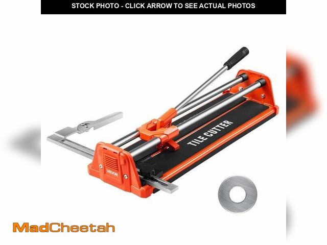 Lot 74-14345482 - VEVOR 15.75 in. Manual Tile Cutter with Steel Blade and Double Rails for Precise Cutting, Precise Cu...