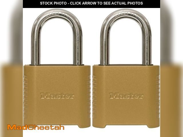 Lot 74-14597365 - Master Lock Outdoor Combination Lock, 1-1/2 in. Shackle, Resettable, 2 Pack 875TLF - UNUSED