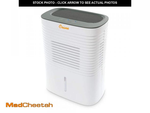 Lot 74-12136525 - Crane 4 Pint Compact Dehumidifier with 2 Settings for Small to Medium Rooms up to 300 sq.ft. - UNUSE...