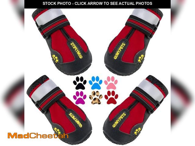 Lot 74-13573749 - QUMY Dog Shoes for Large Dogs, Medium Dog Boots &amp; Paw Protectors for Winter Snowy Day, Summer Ho...