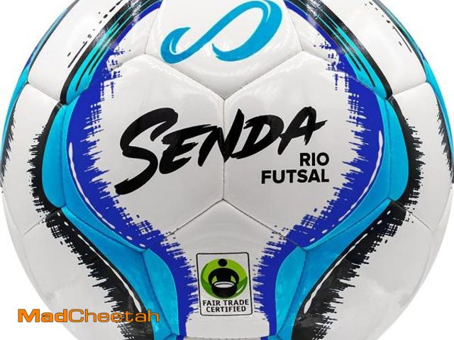 Lot 74-10870064 - SENDA Rio Match Futsal Ball, Fair Trade Certified, Blue/Black, Size 4 (Ages 13 &amp; Up) - UNUSED