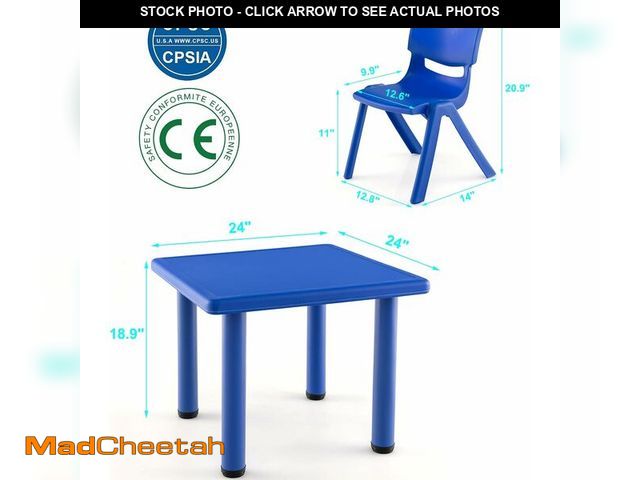 Lot 74-14601775 - 24" L x 24" W Kids Table Toddler Activity Table for 1-8 Year Olds with Craft Desk, Durable Kids Desk...