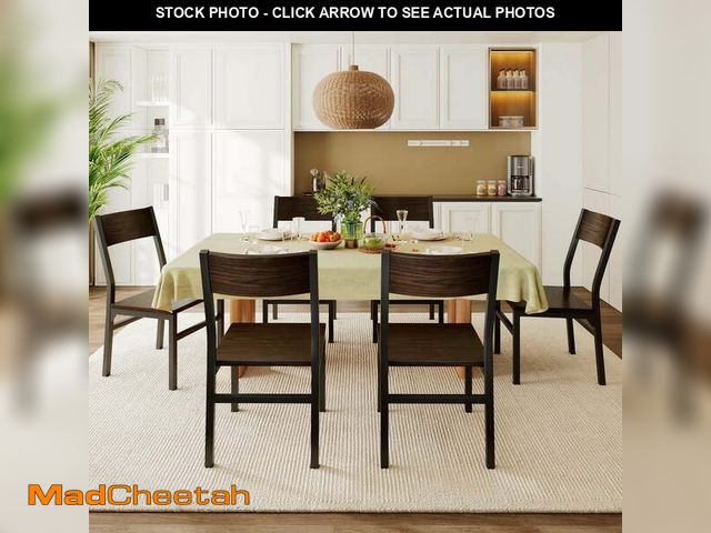 Lot 74-12678713 - iPormis 35''Tall Dining Chairs Set of 6, Dining Room Chairs with MDF Board &amp; Metal Frame, Perfec...
