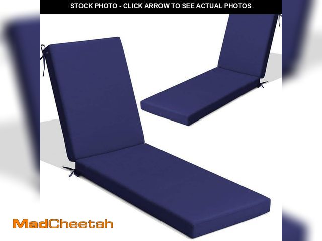 Lot 74-12663254 - Crestlive Products 80 in. x 23 in. Outdoor Chaise lounge Polyester Cushion in Navy Blue (1-Pack) - U...