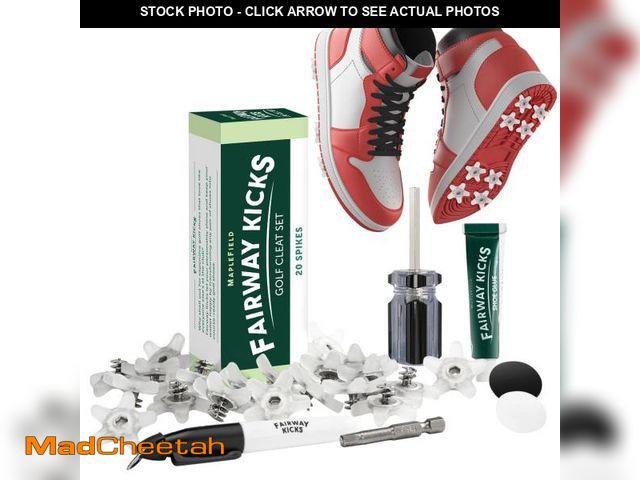 Lot 74-11549691 - Fairway Kicks 20 Pcs DIY Golf Spikes Traction Kit for Sneakers - Great Gift for Golfers and Athletes...