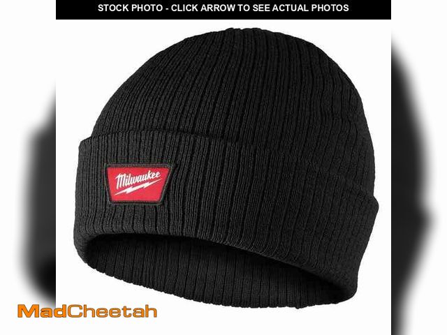 Lot 74-14612614 - Milwaukee Black Rib-Knit Cuffed Beanie Cap M750B - UNUSED