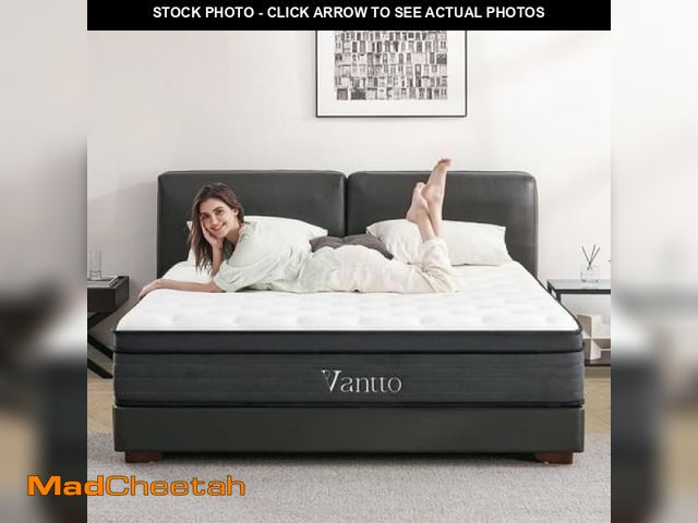 Lot 74-12173784 - Vantto Queen Mattress  12 Inch Hybrid Memory Foam Mattress in a Box  Pressure Relief  CertiPUR-US - ...