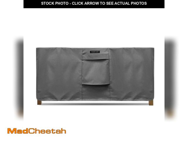 Lot 74-14254982 - KHOMO GEAR 48 in. x 13 in. x 28 in. Grey Rectangular Coffee Table/Ottoman Weatherproof Outdoor Patio...